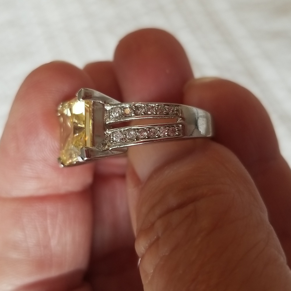 18k gold electro plated cz ring - Picture 9 of 10